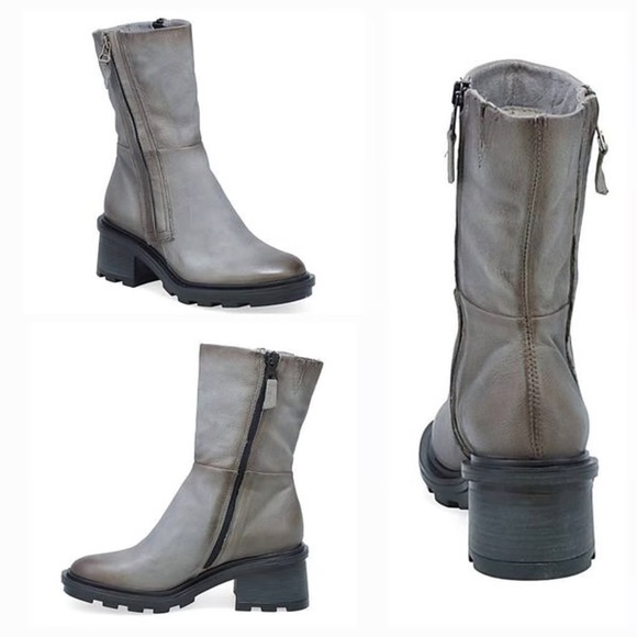 Miz Mooz Rocco Combat Boot In Concrete - Picture 3 of 5